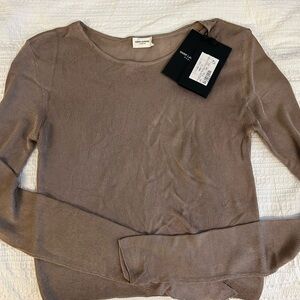 Saint Laurent Tan Mesh Sweater